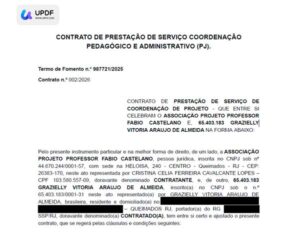 002 - CONTRATO DE PRESTAÇÃO DE SERVIÇO COORDENAÇÃO PEDAGÓGICO E ADMINISTRATIVO