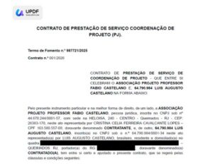 001 - CONTRATO DE PRESTAÇÃO DE SERVIÇO COORDENAÇÃO DE PROJETO